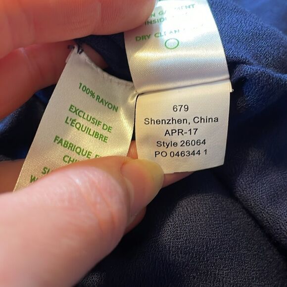 Lilly Pulitzer Chai Caftan Mini Dress Navy Blue XS - Picture 6 of 8